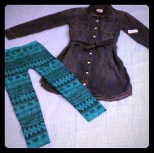 NWT  Old Navy Jean Dress w Matching leggings
